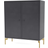 Montana Furniture Cover with Brass Legs Charcoal Storage Cabinet 69.6x69.6cm