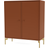 Montana Furniture Cover with Brass Legs Hazelnut Storage Cabinet 69.6x69.6cm