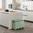 VonHaus Matte Sage Green Triple Kitchen Bin 3 x 15l