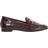 Dune London Grained Leather Square Toe Loafers - Burgundy