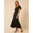 Nobody's Child Satin Lace Detail Sienna Midi Dress - Black