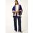 Roman Longline Knit Poncho - Blue