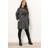 Yours Curve Grey Star Eyelet Sweatshirt Dress - Charcoal
