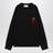 Ami Paris Luksus Uld Sweatshirt Uld Stilfuldt Look - Sort