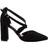 Paradox London Finula Wide Fit Block Heel Court Shoes - Black
