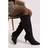Dorothy Perkins Khloe Faux Suede Kitten Heel Knee High Ruched Boots - Natural Black