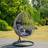 Artemis Home Sutton Hanging Swing Single Egg Pod Chair Dark Grey