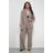 Warehouse Lace Frill Trim Wide Leg Trouser - Beige