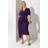 Yours Sequin Velvet Wrap Dress Women - Purple