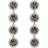 Jon Richard Black Diamond Statement Drop Earrings - Silver/Black
