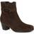 Gabor Equity Heeled Ankle Boots - Chocolate Suede/Patent