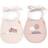 Done by Deer Tiny Pocket Bibs 2-pack Happy Clouds Pink