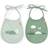 Done by Deer Tiny Pocket Bibs 2-pack Croco Green