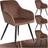 tectake Marilyn Brown/Black Kitchen Chair 82cm 4pcs