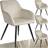 tectake Marilyn Cream/Black Kitchen Chair 82cm 4pcs