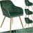 tectake Stol Marilyn Velour Guld Set 4 Stk Køkkenstol 82cm 4stk