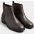 Yours Metal Trim Ankle Boots Faux Leather - Brown
