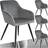 tectake Marilyn Grey/Black Kitchen Chair 82cm 4pcs