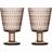 Iittala Kastehelmi på Fot 26 cl 2-pack Linne Beige Dricksglas 26cl 2st