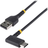 StarTech fot USB A C laddningskabel, rät vinkel USB-C-kabel 2.0 robust Aramidfiber, 3A 0.3m