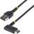 StarTech 2 m USB A C laddningskabel, rät vinkel snabbladdning USB-C-kabel 2.0 Aramidfiber 2m