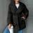 Shein Petite Belted Asymmetric Mono Collar Winter Coat