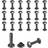 Uxcell 50 Sets Leather Double Cap Rivets 12mm