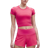 Lululemon Swiftly Tech Crop Kurzarmshirt 2.0 Frauen - Raspberry Coulis
