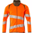 Mascot 19184-781 Accelerate Safe Sweatshirt with Zipper - Hi-Vis Orange/Moss Green