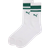 Puma Unisex Crew Heritage Stripe Socks 2-pack - White/Retro Green