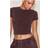 PrettyLittleThing Washed Fitted T-shirt - Chocolate