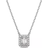 Swarovski Una Pendant Octagon Cut Necklace - Silver/Transparent
