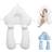 Aihontai Baby Side Sleeper Pillow Adjustable Blue