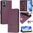 GANGXUN Purple Pu Leather Card Holder Case