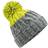 Beechfield Apres Beanie - Light Grey/Citron