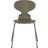 Fritz Hansen Myren 3101 Fuldlakeret Stol Olive Green Brown Køkkenstol 81cm