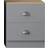 Fwstyle Esher Matt Grey/Oak Bedside Table 39x40cm