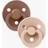 Bibs Colour Pacifier Latex Round Size 2 2-pack Blush/Woodchuck Mix