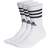 adidas 3-Stripes Cushioned Crew Socks 3-pairs - White/Black (HT3458)