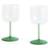 Hay Tint Jade Green Wine Glass 25cl 2pcs