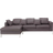 Beliani Oslo Right-Hand Brown Sofa 270cm 4 Seater