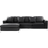 Beliani Oslo Right-Hand Black Sofa 270cm 4 Seater