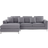 Beliani Oslo Right-Hand Light Grey Sofa 270cm 4 Seater