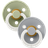 Bibs Colour Glow Pacifier Latex Round Size 2 2-pack Sage/Cloud