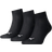 Puma Plain Quarter Unisex Socks 3-pack - Black