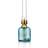 Karlskrona Lampfabrik Kungsholmen Aquamarin Oil Lamp 38cm