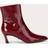 Carvela Marcia Heeled Faux-Leather Ankle Boots - Red Patent