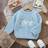 Shein Toddler Sky Blue Embroidered Pullover Sweater - Blue