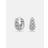 Swarovski Sublima Rhodium Plated Zirconia Hoop Earrings - Silver