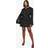 boohoo Plus Gold Button Shift Shirt Dress - Black